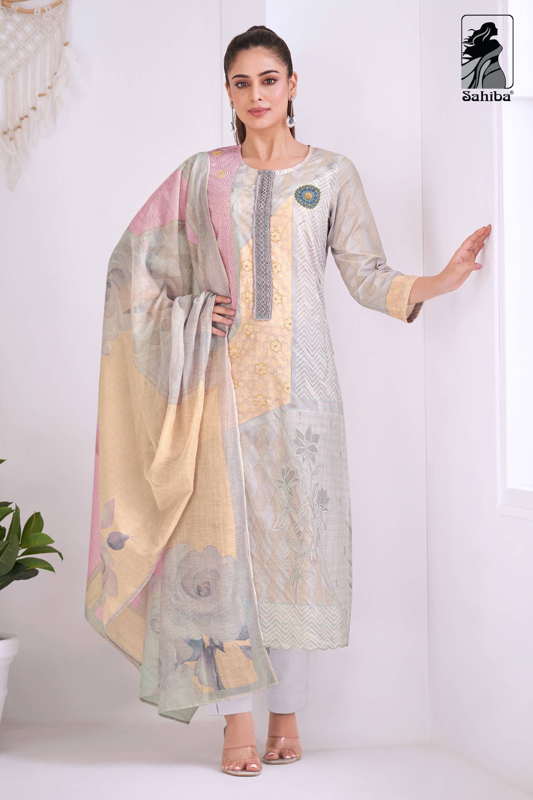 Divisa By Sahiba fabrics Beautiful Festive Suits Colorful Stylish Fancy Casual Wear & Ethnic Wear pure cotton lawn Dresses At Wholesale Price
